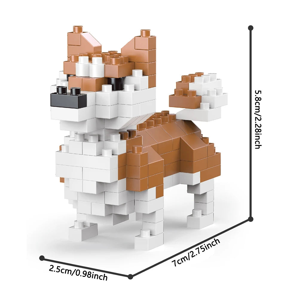Dog Building Block Set Mini Micro Brick Construction Model Toy