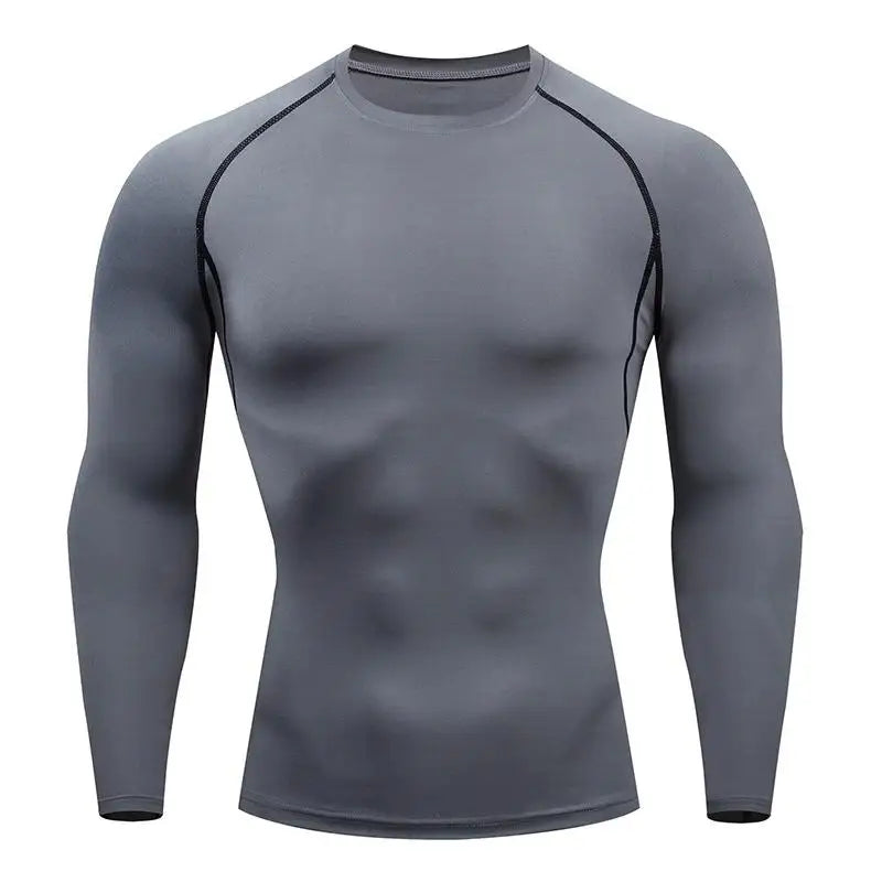 Men's Compression Shirt Long Sleeve Quick Dry Gym Top