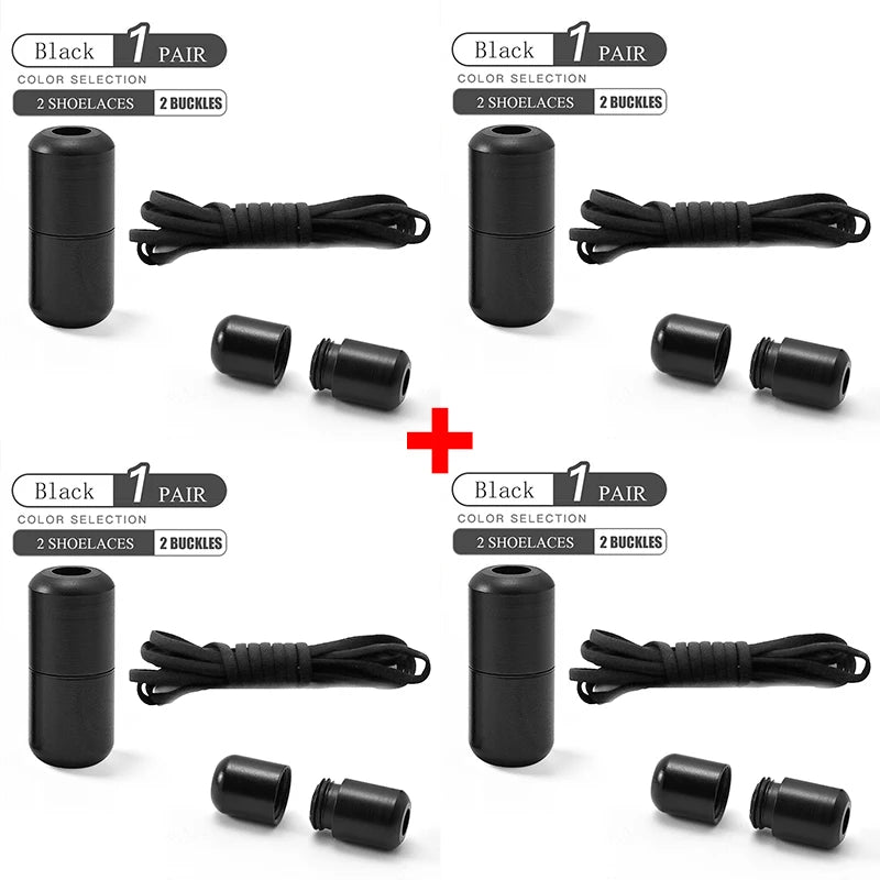 Elastic No Tie Shoelaces with Metal Lock for Kids & Adults
