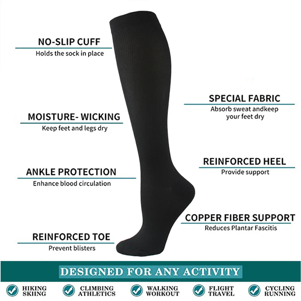 Compression Socks for Running Travel Sports & Daily Wear