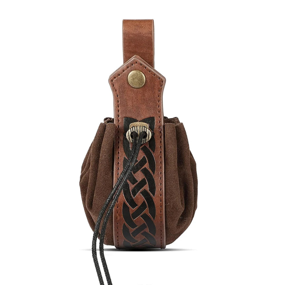 Medieval Cosplay Belt Set with Waist Pouch for Renaissance Costume