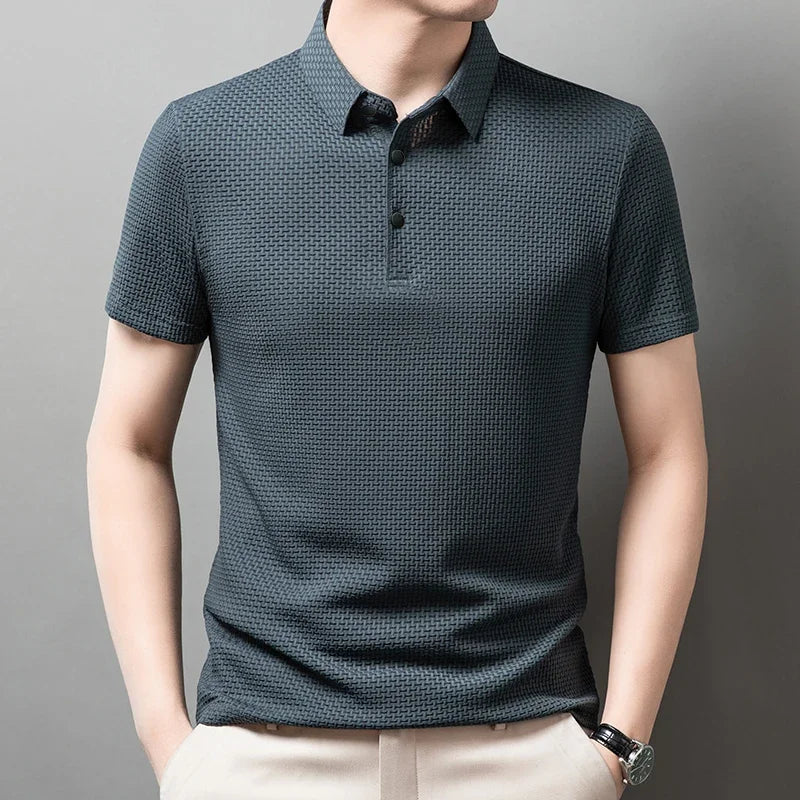 Men's Polo Shirt Breathable Short Sleeve Casual Summer Top