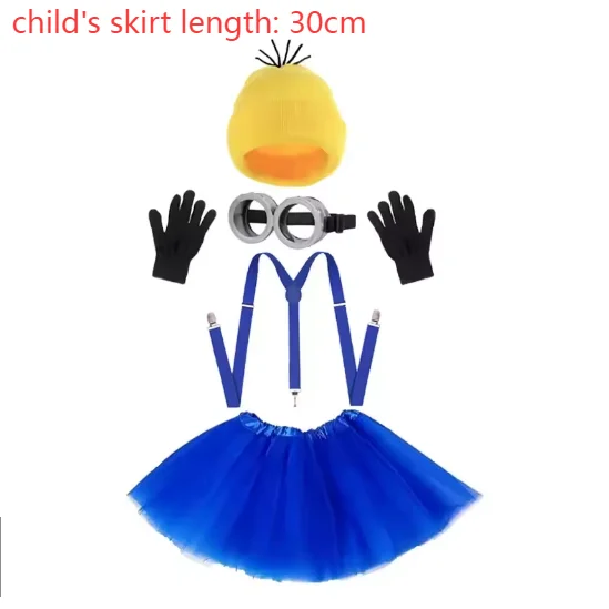 Yellow Costume Accessory Set with Beanie, Goggles and Gloves