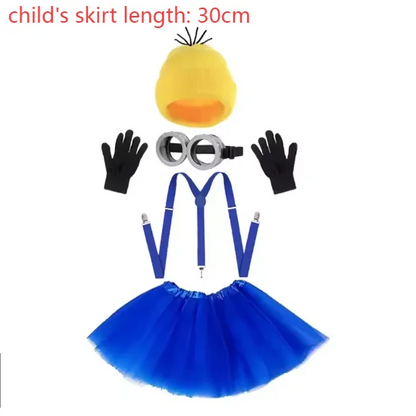 Yellow Costume Accessory Set with Beanie, Goggles and Gloves