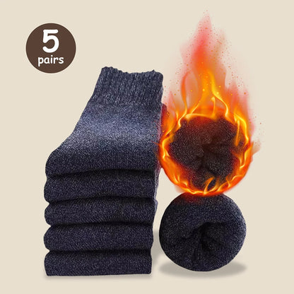 Men's Warm Socks Thick Thermal Crew Socks for Winter