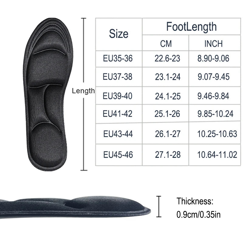 Memory Foam Insoles Cushion Orthopedic Running Shoe Insoles