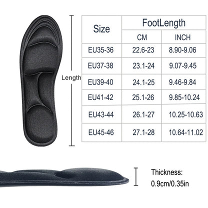 Memory Foam Insoles Cushion Orthopedic Running Shoe Insoles