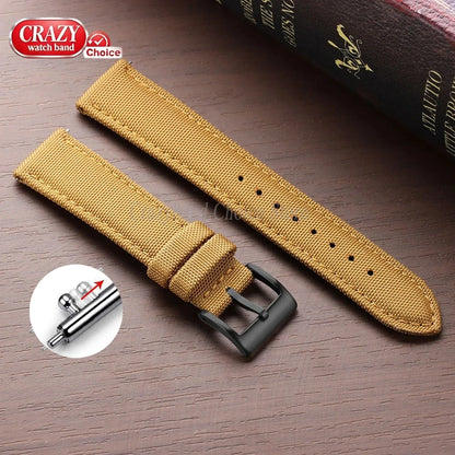 Nylon Watch Strap Waterproof Quick Release Band 20mm & 22mm