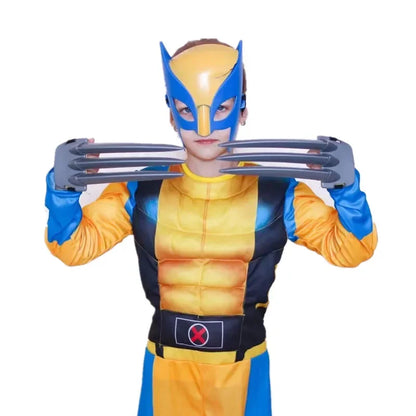 Kids Superhero Costume with Mask and Jumpsuit for Halloween