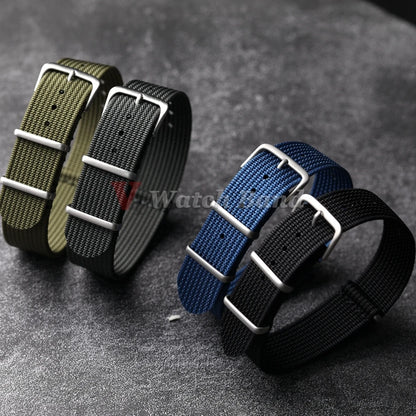 Nylon Watch Strap with Pin Buckle in 18mm, 20mm and 22mm