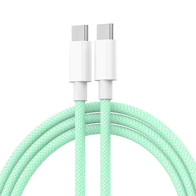 USB-C to USB-C Cable 60W Fast Charging Nylon Braided Data Cable
