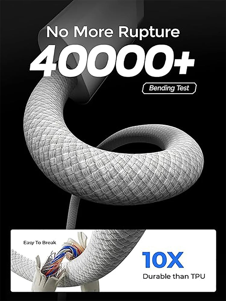 USB-C to USB-C Cable 60W Fast Charging Nylon Braided Data Cable