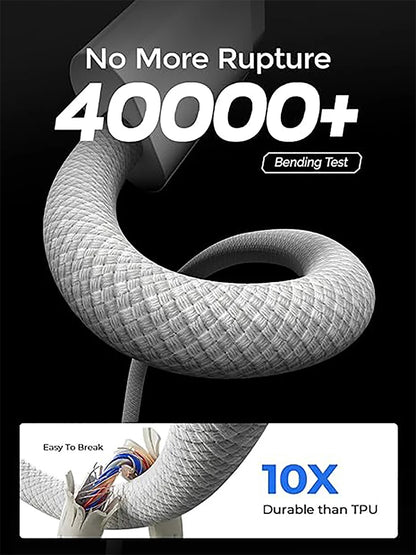 USB-C to USB-C Cable 60W Fast Charging Nylon Braided Data Cable