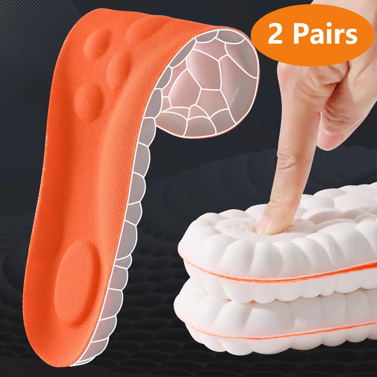 Sports Insoles with Arch Support Breathable Shock Absorption Pads