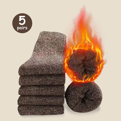 Men's Warm Socks Thick Thermal Crew Socks for Winter
