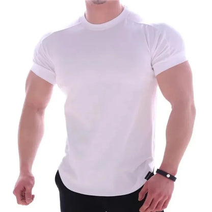 Men's Workout Shirt Quick Dry Short Sleeve Fitness T-Shirt