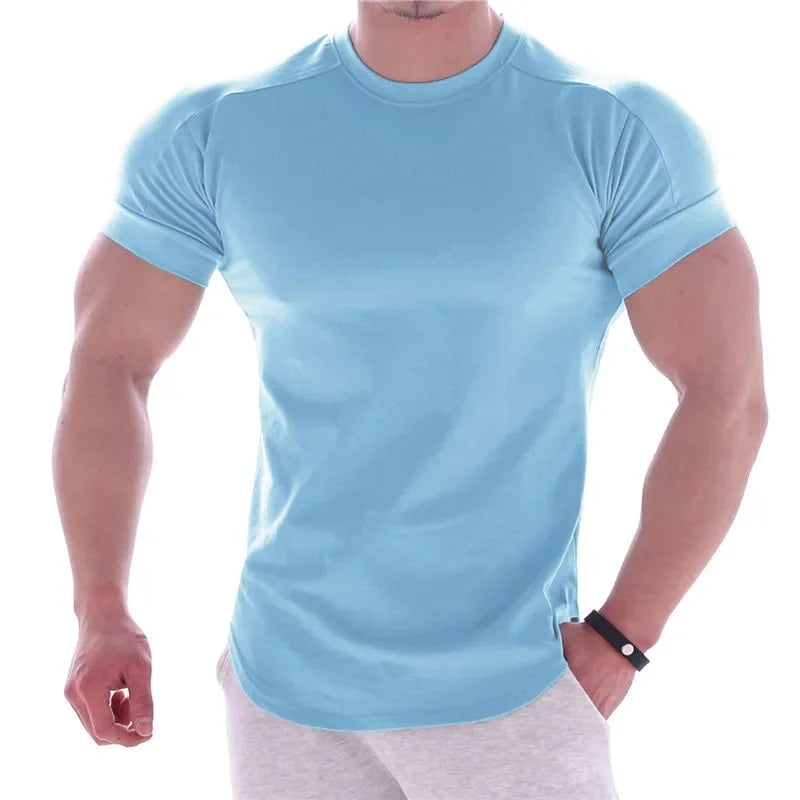 Men's Workout Shirt Quick Dry Short Sleeve Fitness T-Shirt