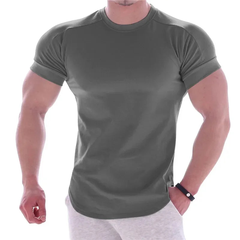 Men's Workout Shirt Quick Dry Short Sleeve Fitness T-Shirt