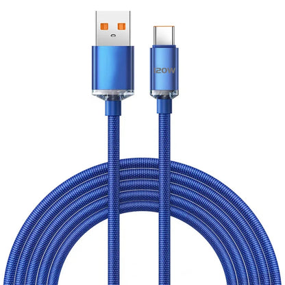 USB-C to USB-C Fast Charging Cable 120W Braided Data Sync Cord
