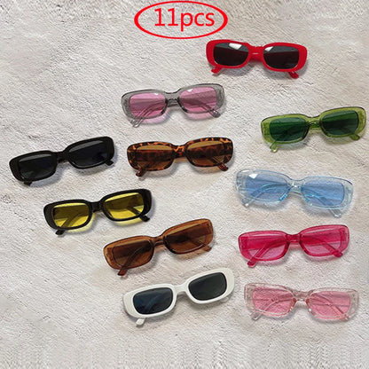 Vintage Square Sunglasses UV400 Retro Square Frame