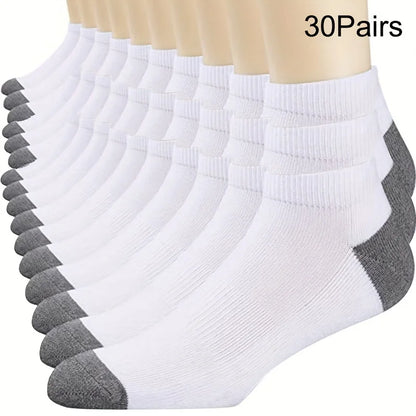 Men's Low Cut Socks Breathable Color Block Ankle Socks