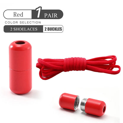 Elastic No Tie Shoelaces with Metal Lock for Kids & Adults