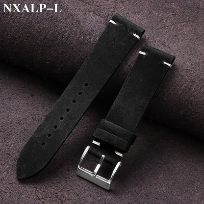 Leather Watch Band Vintage Handmade Strap 18mm 20mm 21mm 22mm