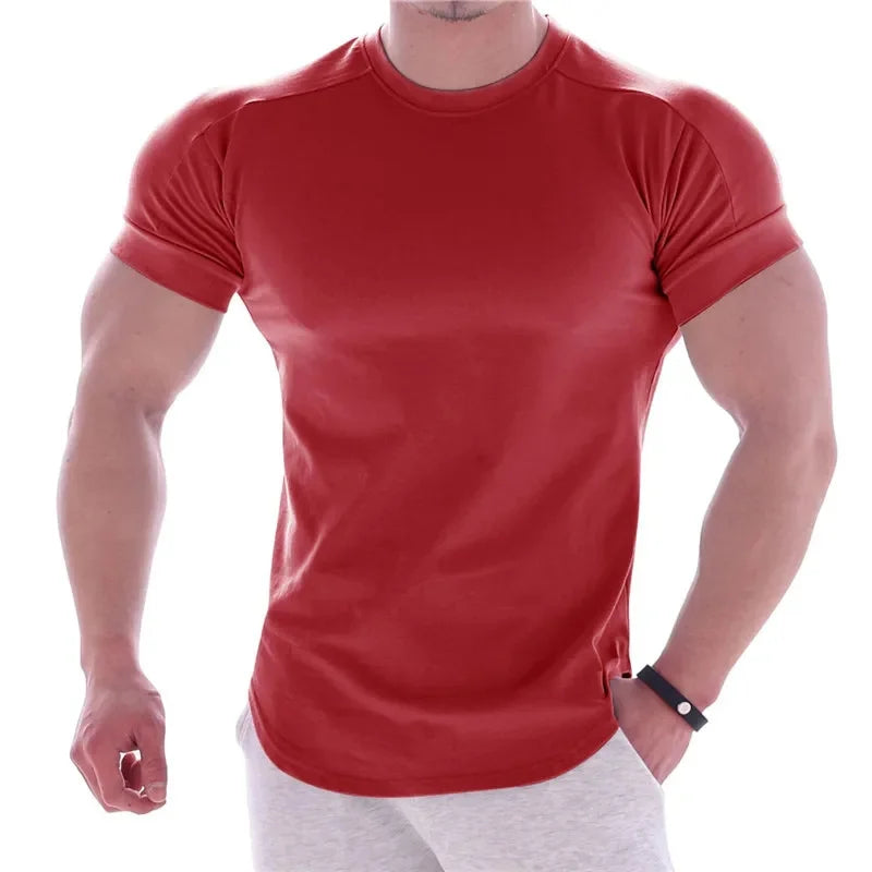 Men's Workout Shirt Quick Dry Short Sleeve Fitness T-Shirt