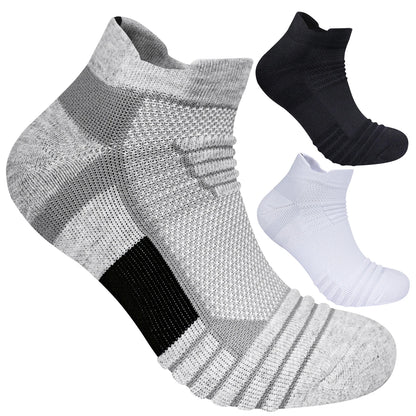 Sports Terry Socks Cushioned Moisture Wicking Ankle Socks 3 Pairs