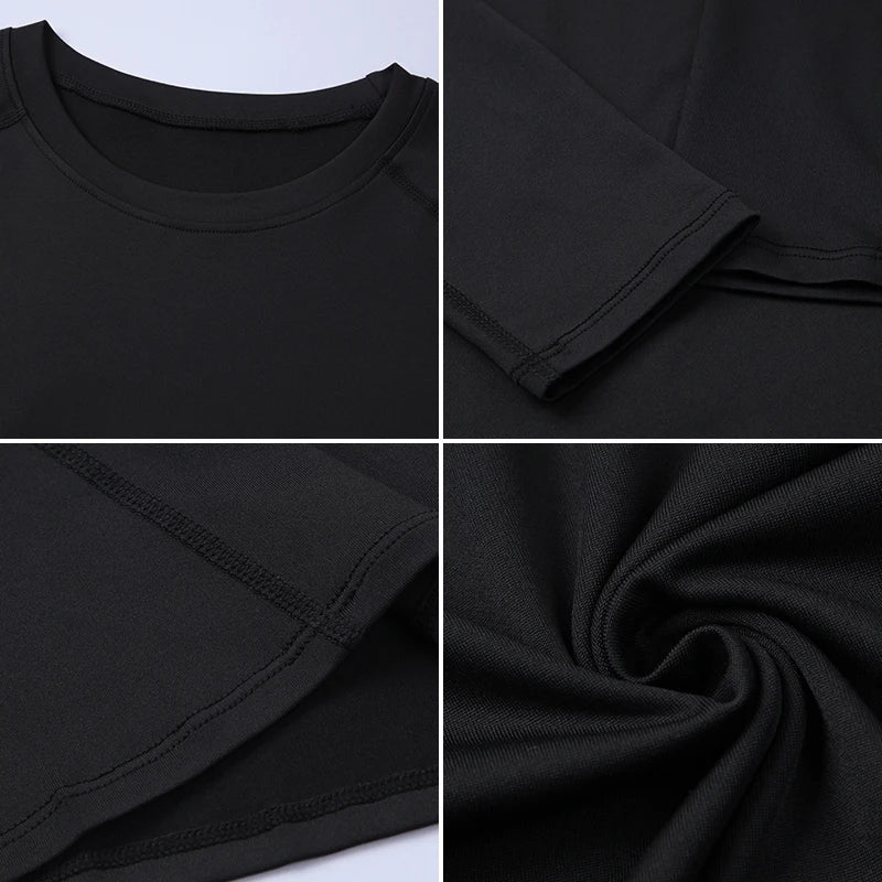 Men's Compression Shirt Long Sleeve Quick Dry Gym Top