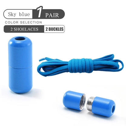 Elastic No Tie Shoelaces with Metal Lock for Kids & Adults