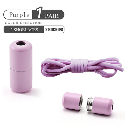 Elastic No Tie Shoelaces with Metal Lock for Kids & Adults