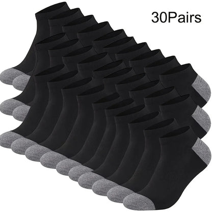 Men's Low Cut Socks Breathable Color Block Ankle Socks