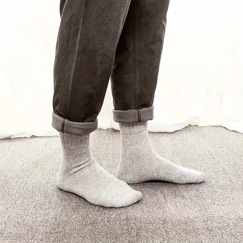 Men's Warm Socks Thick Thermal Crew Socks for Winter