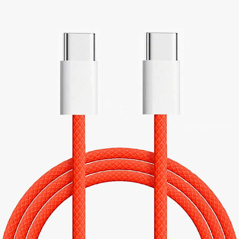 USB-C to USB-C Cable 60W Fast Charging Nylon Braided Data Cable