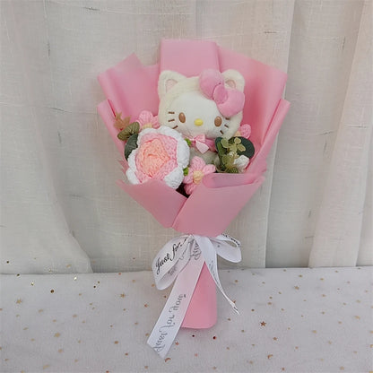 Plush Flower Bouquet with Soft Plush Roses for Gifts and Home Decor