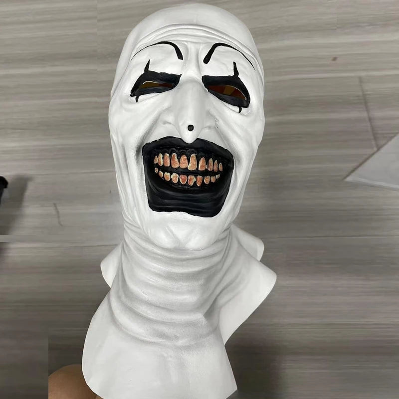 Horror Clown Costume with Optional Latex Mask for Adults