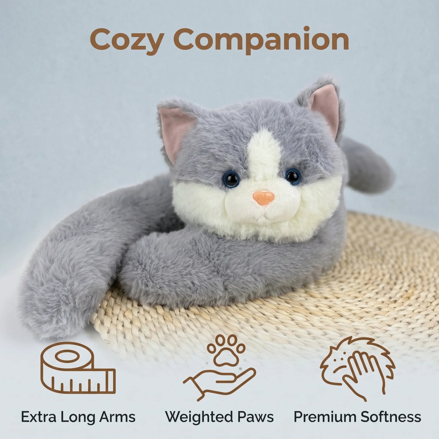 Long Plush Pillow Stuffed Animal Body Cushion 50-65cm