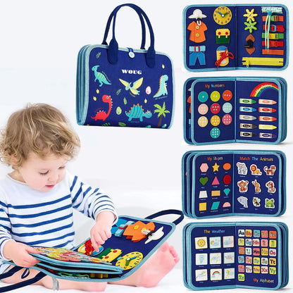 Montessori Busy Board Sensory Activity Toy for Toddlers 45 x 28 cm