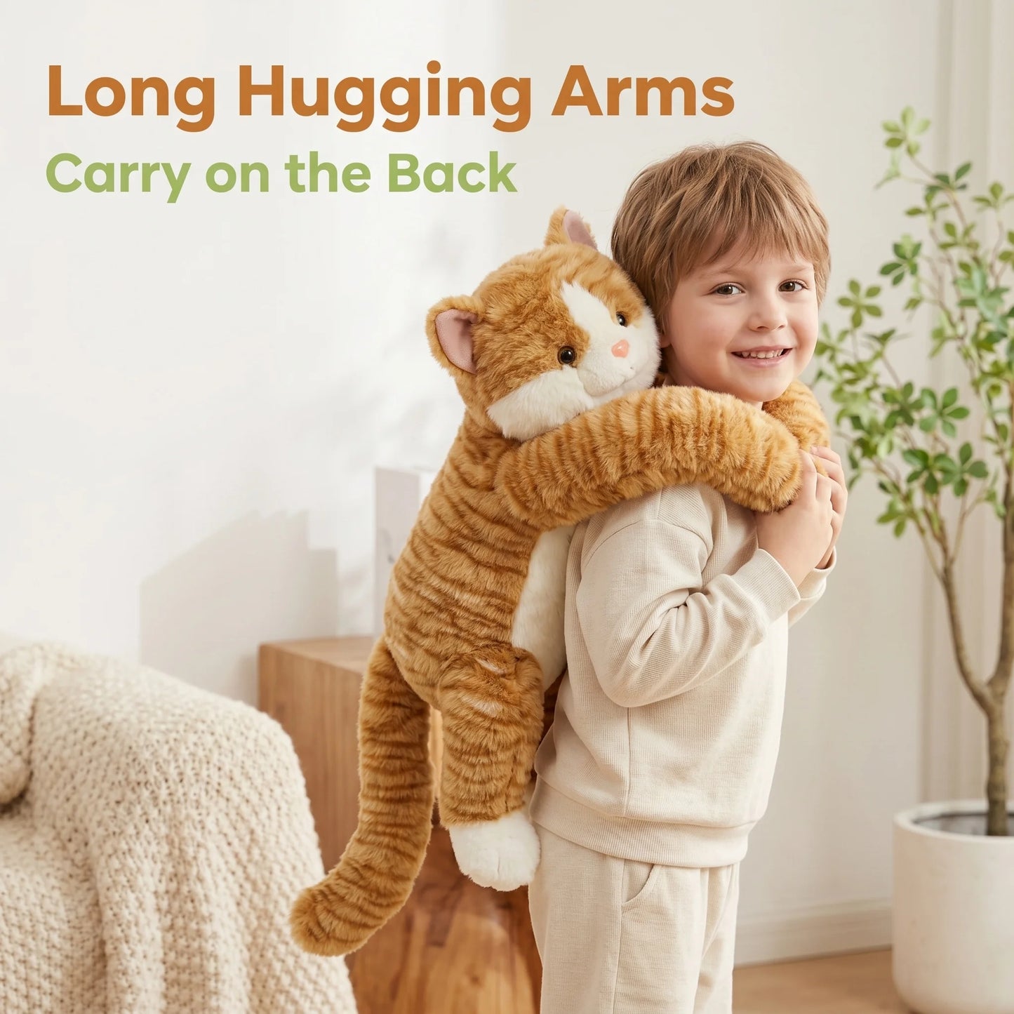 Long Plush Pillow Stuffed Animal Body Cushion 50-65cm