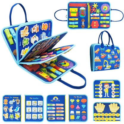 Montessori Busy Board Sensory Activity Toy for Toddlers 45 x 28 cm