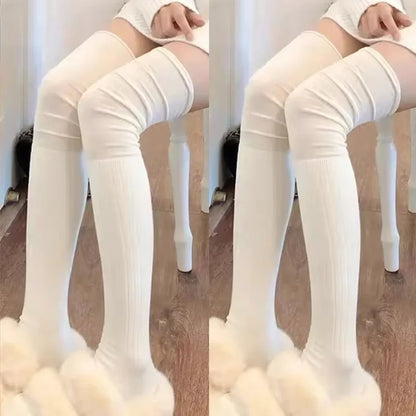 Women's Thigh High Socks Knitted Boot Leg Warmer Socks