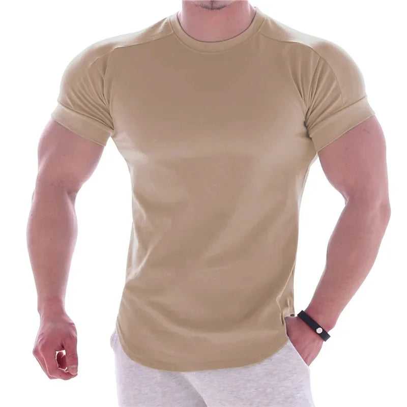 Men's Workout Shirt Quick Dry Short Sleeve Fitness T-Shirt