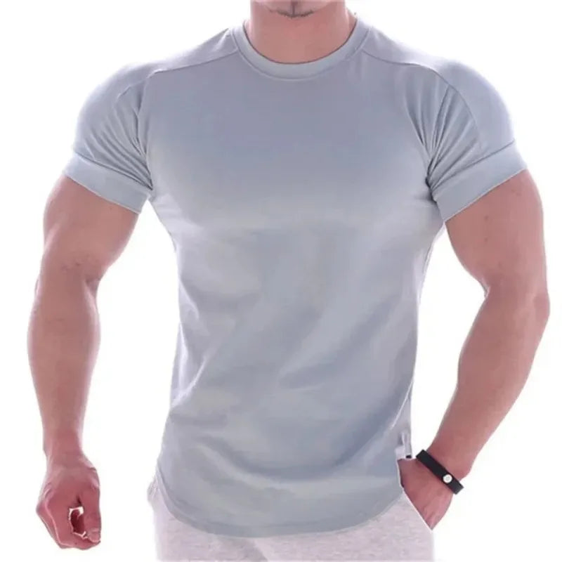 Men's Workout Shirt Quick Dry Short Sleeve Fitness T-Shirt