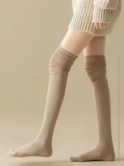 Women's Thigh High Socks Knitted Boot Leg Warmer Socks