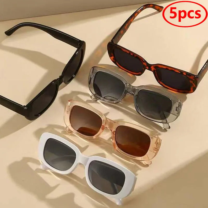 Vintage Square Sunglasses UV400 Retro Square Frame