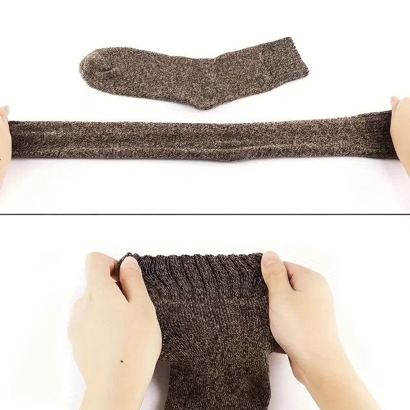 Men's Warm Socks Thick Thermal Crew Socks for Winter