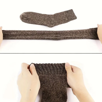 Men's Warm Socks Thick Thermal Crew Socks for Winter