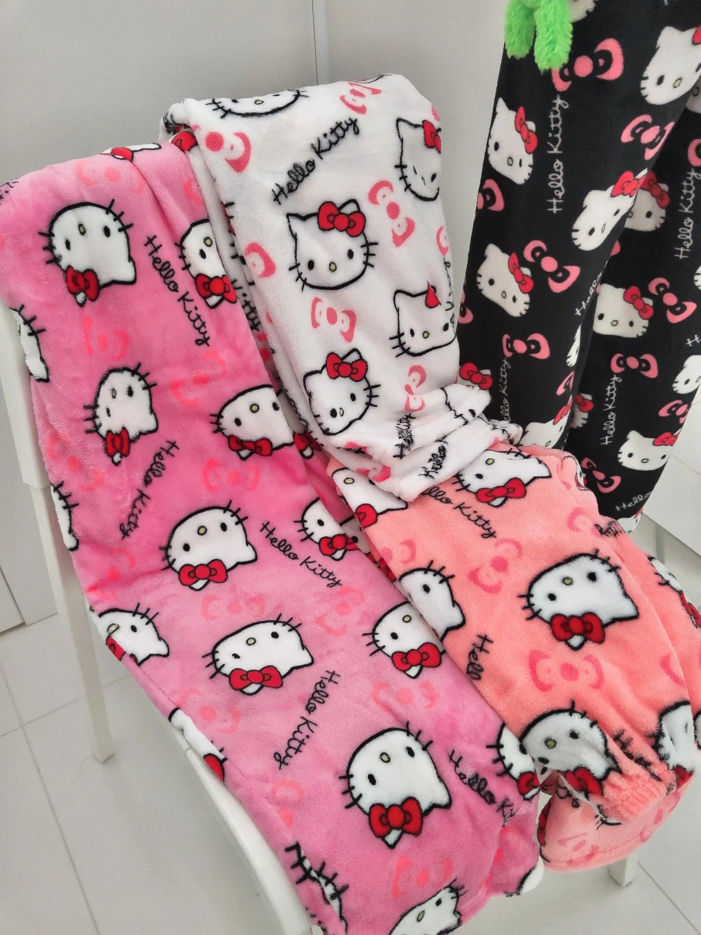 Women’s Pajama Pants with Cute Cartoon Print and Elastic Waist