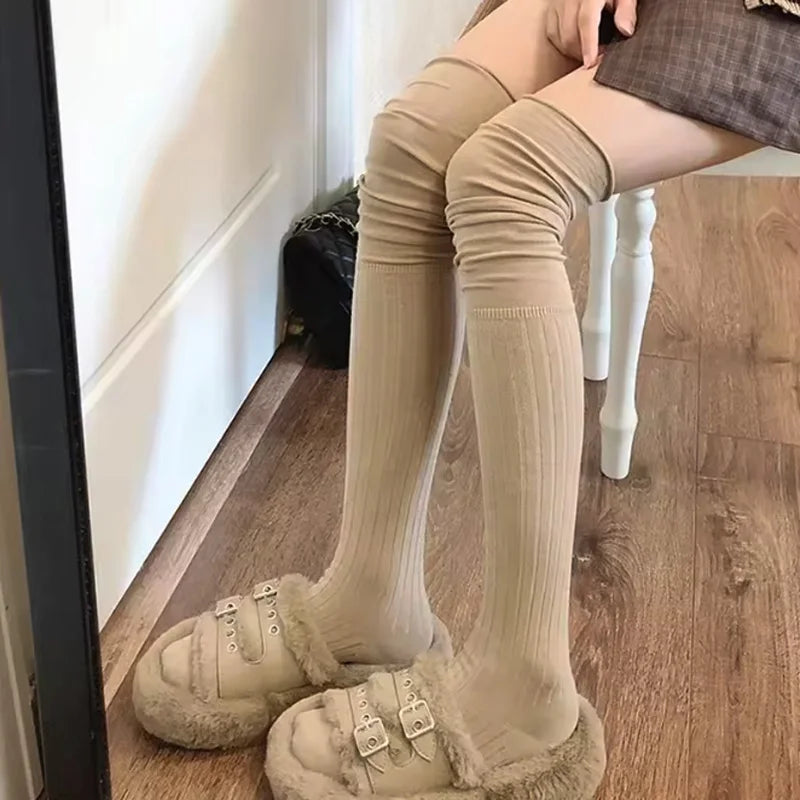 Women's Thigh High Socks Knitted Boot Leg Warmer Socks
